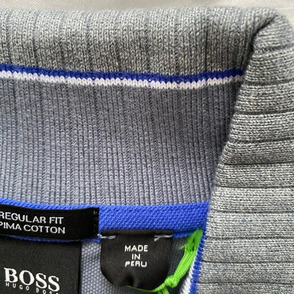 Huggo Boss pima cotton polo shirt/ large/ regular fit/ Authentic/ boss logo - Picture 8 of 9